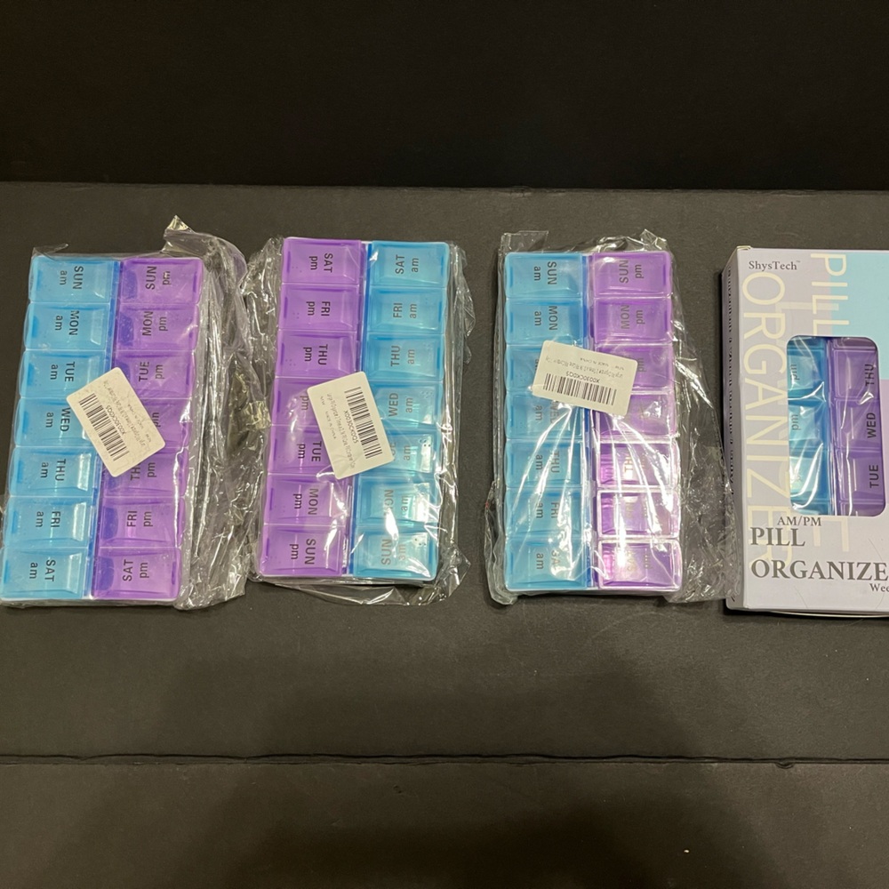 Purple and Blue Pill Organizer (All 4)